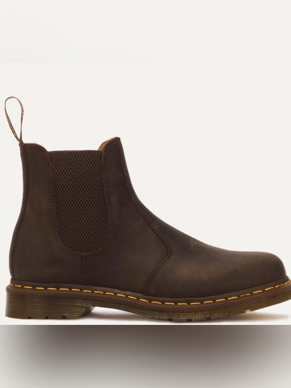 Dr. Martens 2976 Crazy Horse Brown Leather Chelsea Boots Men’s 9